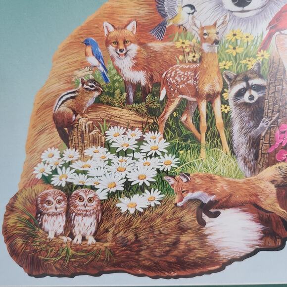 Bits And Pieces Puzzle FOREST FOXES SHAPED Puzzle 750 pcs - Sealed - 2008 - Picture 3 of 12